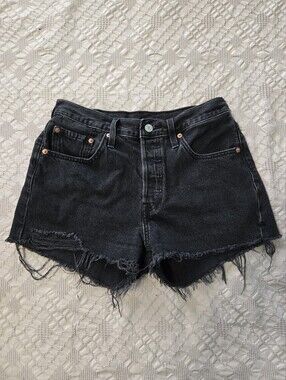 Levi's Premium 501 Black Denim Shorts